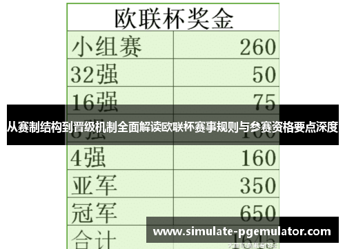 从赛制结构到晋级机制全面解读欧联杯赛事规则与参赛资格要点深度